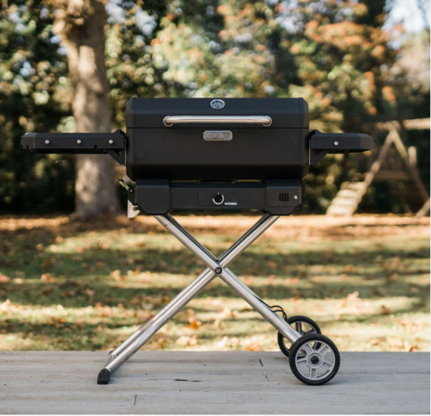 Parrilla y ahumador portátil de carbón con carro - Imagen 2