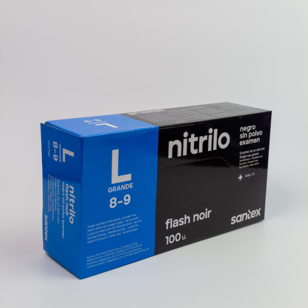 Guantes nitrilo negro sin polvo talla L 10x100 ud. - Imagen 3