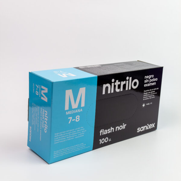 Guantes nitrilo negro sin polvo talla M 10x100 ud. - Imagen 3