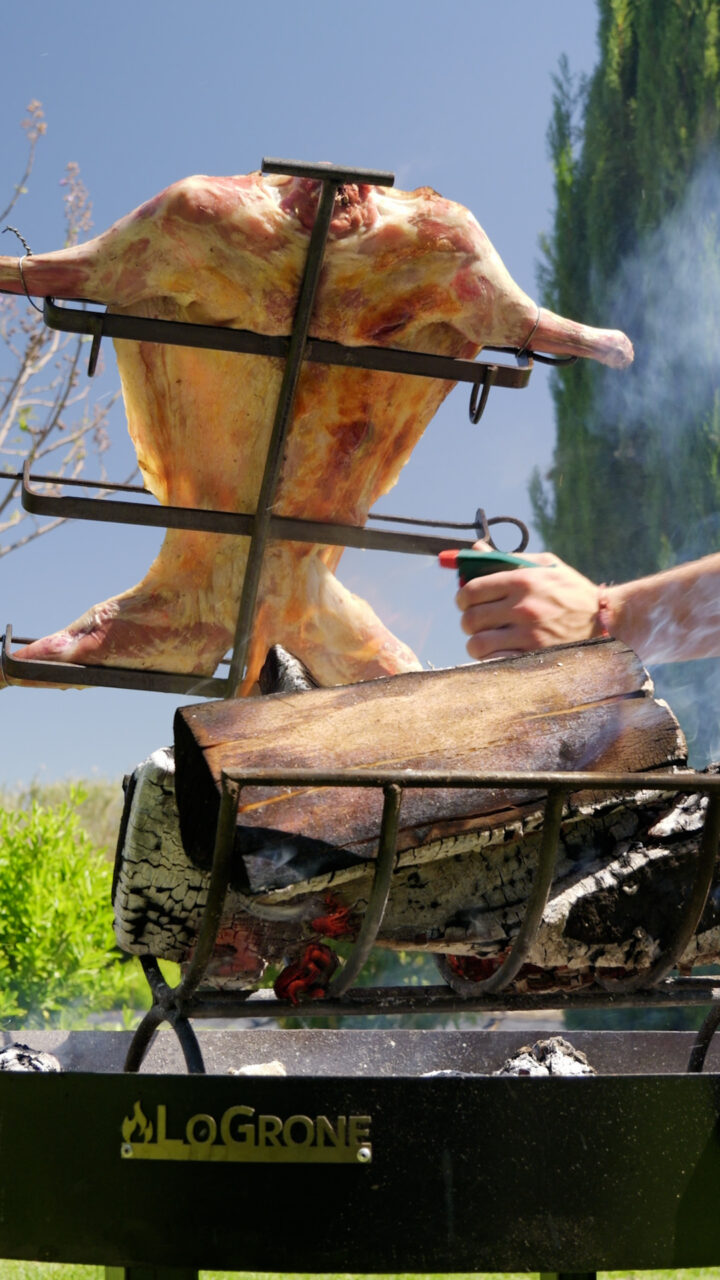 Cordero lechal a la brasa