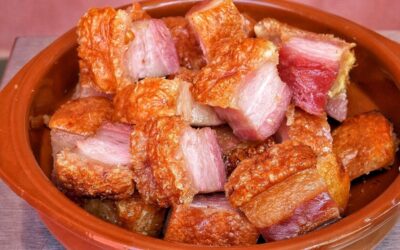 Torreznos a la Brasa en Kamado B10 con toque ahumado y crujiente