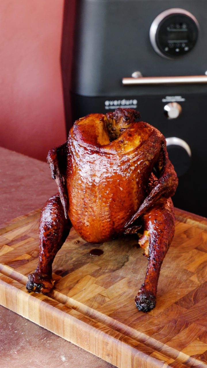 Pollo ahumado Pollo ahumado con glaseado de miel y limon