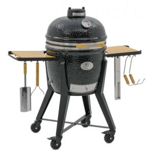 Kamado Monolith TWO 66 con carro, mesas laterales y estructura de cerámica para cocción versátil
