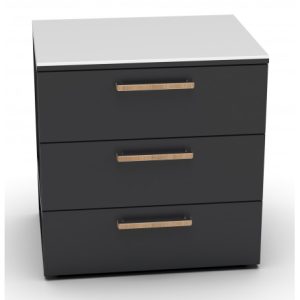 modulo cajones cocina exterior con tiradores de bambú